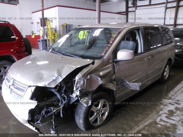 1D8HN54P68B163908 - 2008 DODGE GRAND CARAVAN SXT TAN photo 2