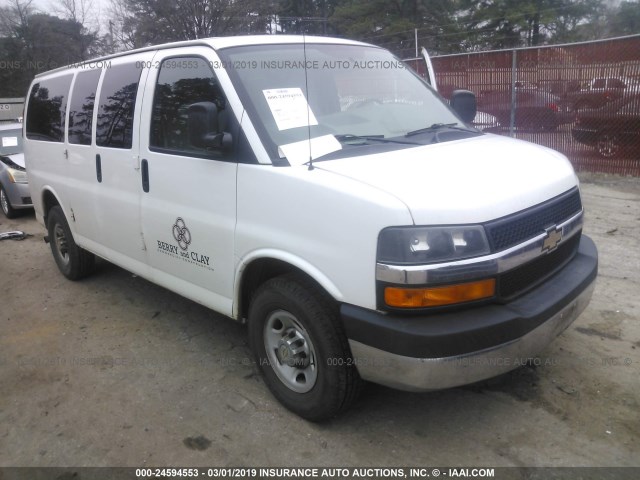 1GAWGRFA1E1157573 - 2014 CHEVROLET EXPRESS G2500 LT WHITE photo 1