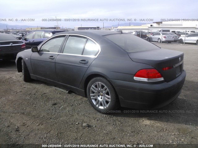 WBAGL63432DP55322 - 2002 BMW 745 I BLACK photo 3