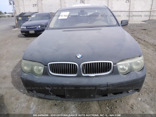 WBAGL63432DP55322 - 2002 BMW 745 I BLACK photo 6