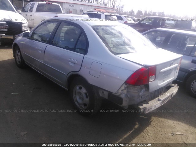 JHMES96604S020726 - 2004 HONDA CIVIC HYBRID Light Blue photo 3