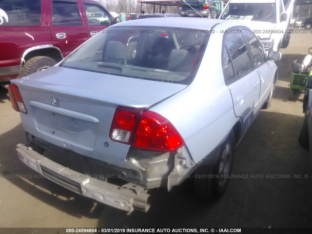 JHMES96604S020726 - 2004 HONDA CIVIC HYBRID Light Blue photo 4