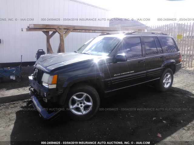 1J4GZ88Z5WC218796 - 1998 JEEP GRAND CHEROKEE LIMITED 5.9L BLACK photo 2