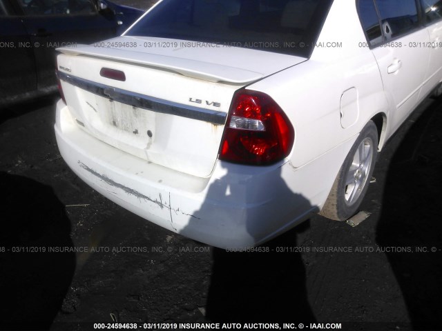 1G1ZT54825F143265 - 2005 CHEVROLET MALIBU LS WHITE photo 6