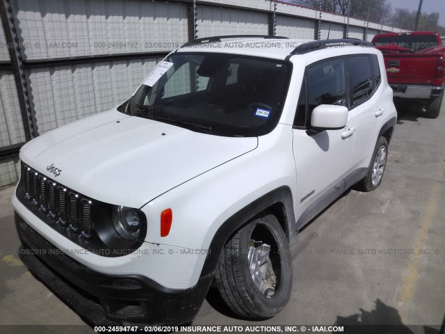 ZACCJABB3JPH67271 - 2018 JEEP RENEGADE LATITUDE WHITE photo 2