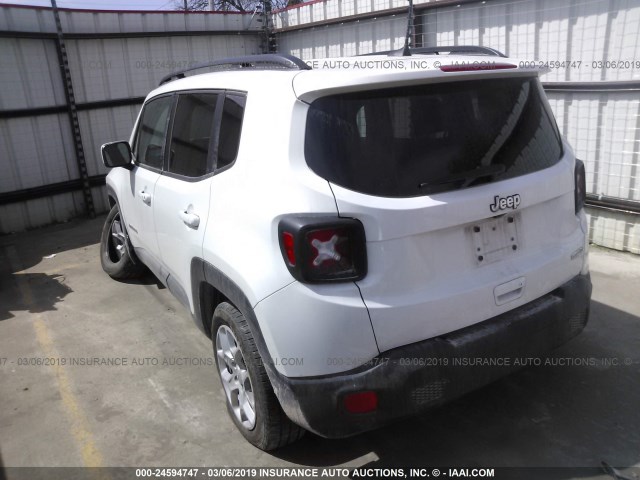 ZACCJABB3JPH67271 - 2018 JEEP RENEGADE LATITUDE WHITE photo 3