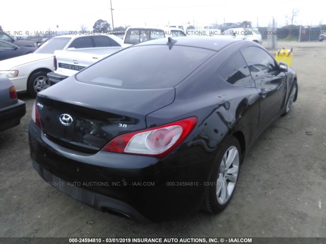 KMHHU6KH5AU007691 - 2010 HYUNDAI GENESIS COUPE 3.8L BLACK photo 4