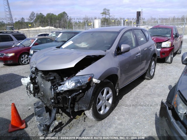 JN8AZ18U19W009456 - 2009 NISSAN MURANO S/SL TAN photo 2