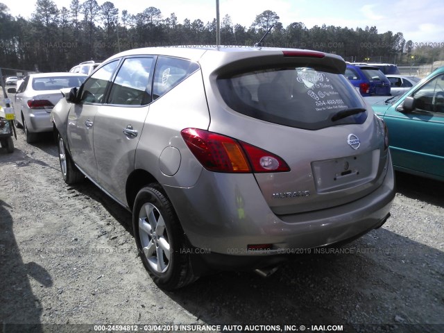 JN8AZ18U19W009456 - 2009 NISSAN MURANO S/SL TAN photo 3