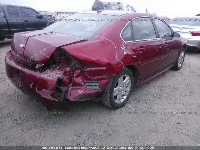 2G1WB5E31E1165208 - 2014 CHEVROLET IMPALA LIMITED LT RED photo 4