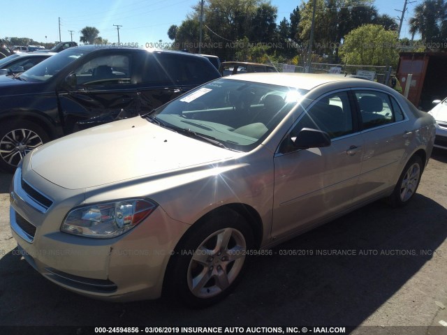 1G1ZG57B19F113109 - 2009 CHEVROLET MALIBU LS GOLD photo 2