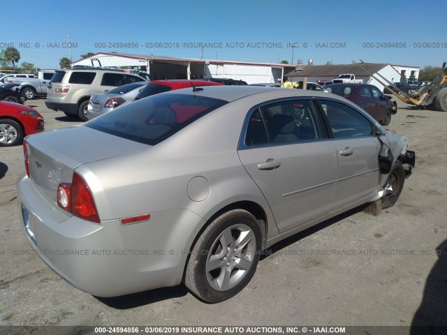 1G1ZG57B19F113109 - 2009 CHEVROLET MALIBU LS GOLD photo 4