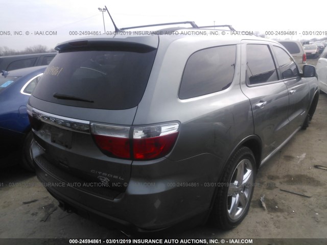 1C4SDJET3DC500681 - 2013 DODGE DURANGO CITADEL GRAY photo 4