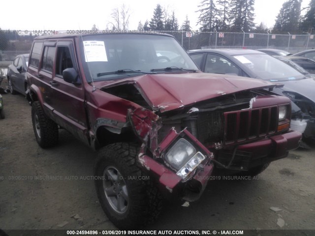 1J4FJ68S3WL255095 - 1998 JEEP CHEROKEE SPORT/CLASSIC წითელი ფოტო 1