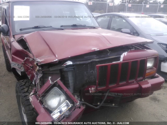 1J4FJ68S3WL255095 - 1998 JEEP CHEROKEE SPORT/CLASSIC წითელი ფოტო 6