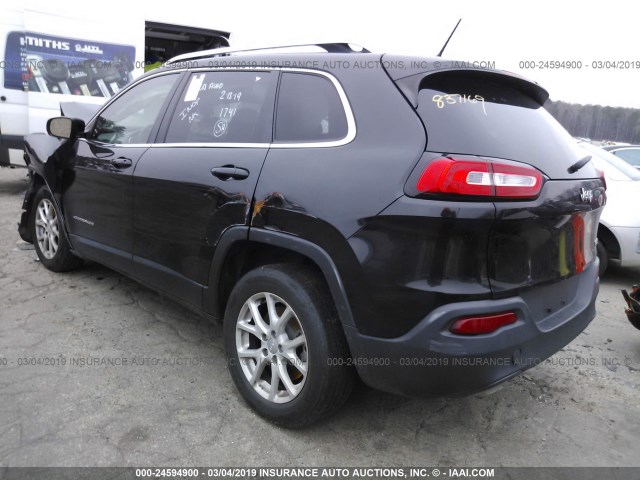 1C4PJLCS3EW115321 - 2014 JEEP CHEROKEE LATITUDE BLACK photo 3