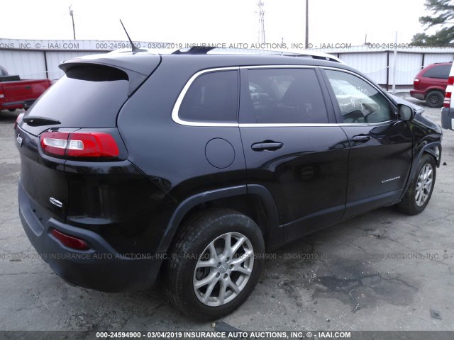 1C4PJLCS3EW115321 - 2014 JEEP CHEROKEE LATITUDE BLACK photo 4