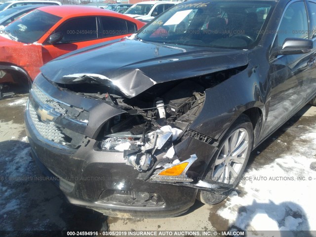 1G11H5SA1DF227208 - 2013 CHEVROLET MALIBU LTZ ნაცრისფერი ფოტო 6