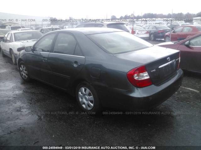 4T1BE32K23U720760 - 2003 TOYOTA CAMRY LE/XLE/SE GREEN photo 3
