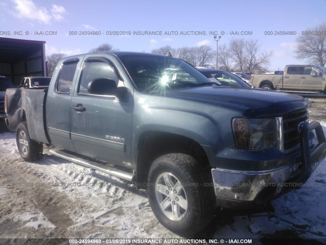 1GTR2VE37BZ121057 - 2011 GMC SIERRA K1500 SLE BLUE photo 1