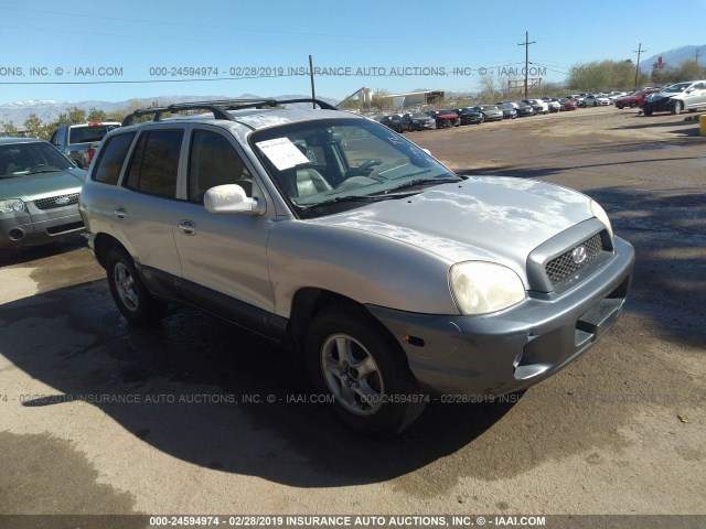 KM8SC13E34U684503 - 2004 HYUNDAI SANTA FE GLS/LX SILVER photo 1