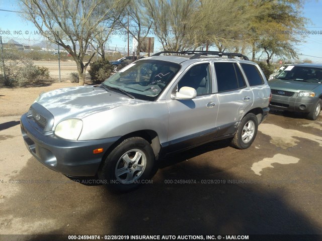 KM8SC13E34U684503 - 2004 HYUNDAI SANTA FE GLS/LX SILVER photo 2