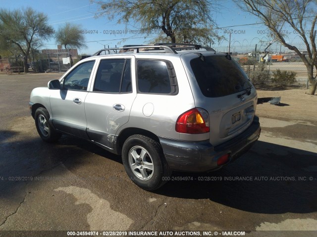 KM8SC13E34U684503 - 2004 HYUNDAI SANTA FE GLS/LX SILVER photo 3