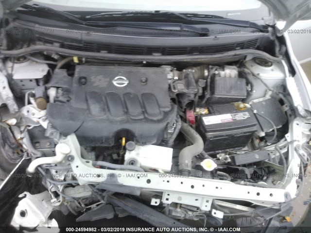 3N1BC1CP4AL461532 - 2010 NISSAN VERSA S/SL SILVER photo 10