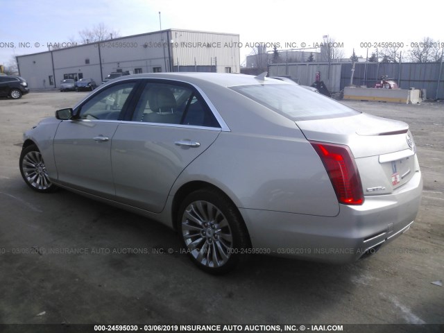 1G6AX5SX3E0160097 - 2014 CADILLAC CTS LUXURY COLLECTION TAN photo 3