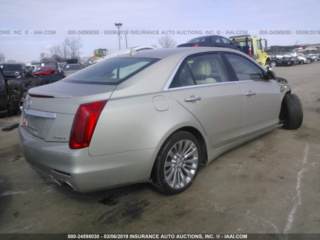 1G6AX5SX3E0160097 - 2014 CADILLAC CTS LUXURY COLLECTION TAN photo 4