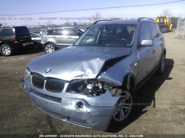 WBXPA93456WG78771 - 2006 BMW X3 3.0I Light Blue photo 2