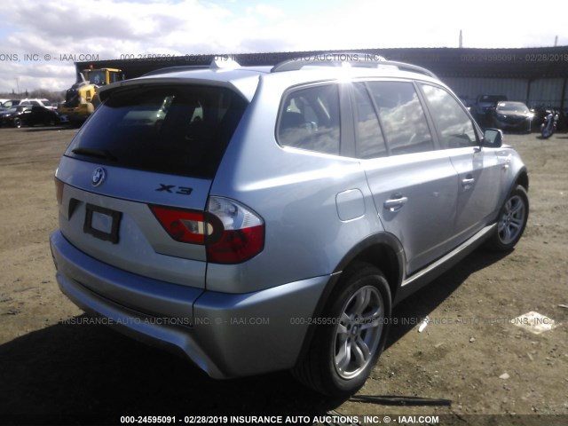 WBXPA93456WG78771 - 2006 BMW X3 3.0I Light Blue photo 4