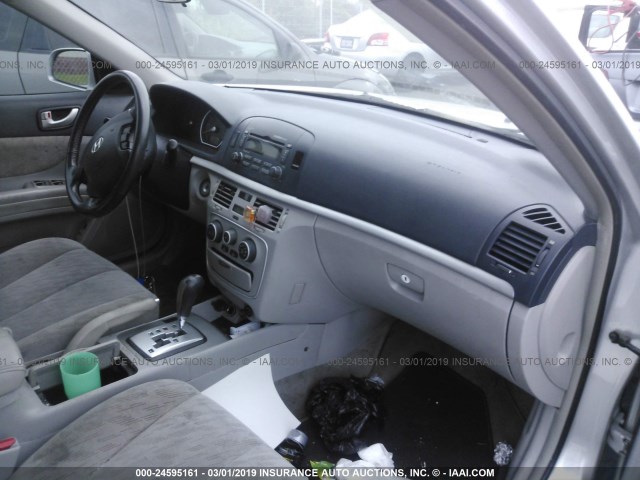 5NPET46C76H097361 - 2006 HYUNDAI SONATA GL SILVER photo 5