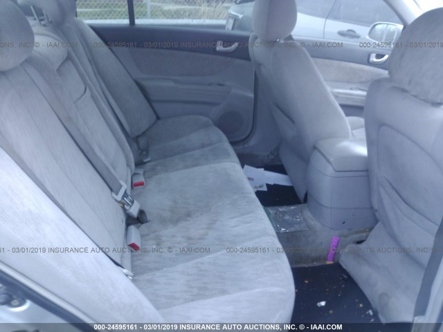 5NPET46C76H097361 - 2006 HYUNDAI SONATA GL SILVER photo 8