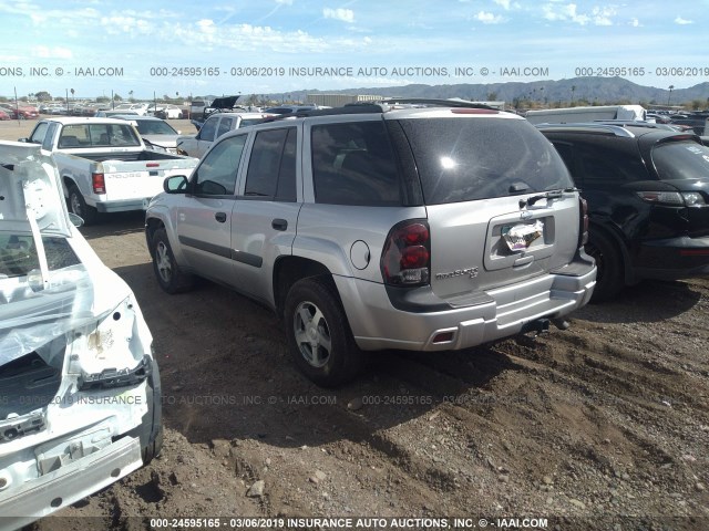 1GNDT13S152241015 - 2005 CHEVROLET TRAILBLAZER LS/LT SILVER photo 3