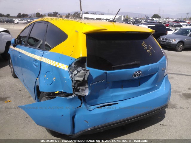 JTDZN3EU4FJ024052 - 2015 TOYOTA PRIUS V BLUE photo 3