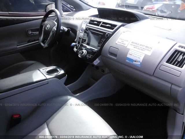 JTDZN3EU4FJ024052 - 2015 TOYOTA PRIUS V BLUE photo 5