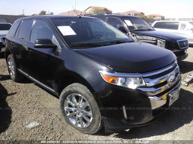 2FMDK3JC3DBC49396 - 2013 FORD EDGE SEL BLACK photo 1