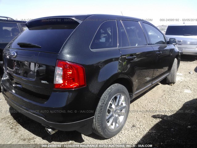 2FMDK3JC3DBC49396 - 2013 FORD EDGE SEL BLACK photo 4