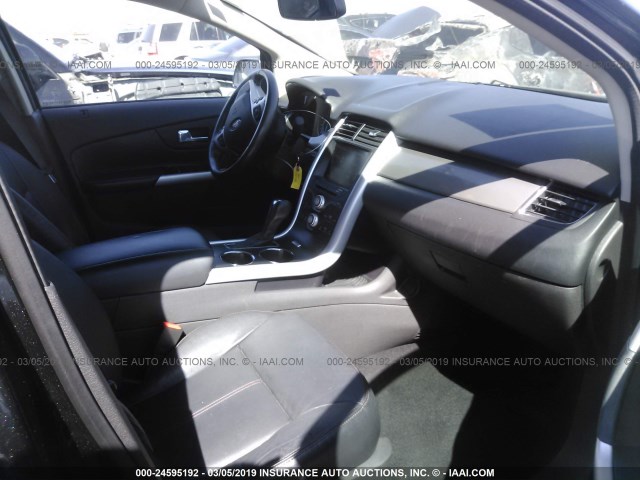 2FMDK3JC3DBC49396 - 2013 FORD EDGE SEL BLACK photo 5