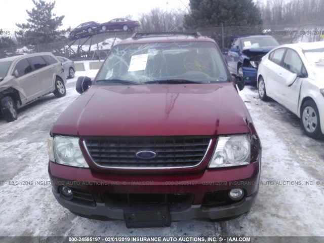 1FMZU73E02UC15476 - 2002 FORD EXPLORER XLT MAROON photo 6