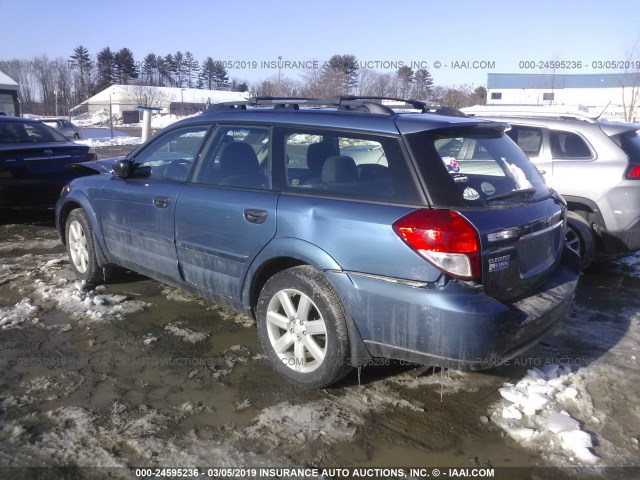 4S4BP61C587335950 - 2008 SUBARU OUTBACK 2.5I BLUE photo 3