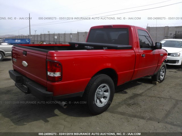 1FTYR10U36PA36590 - 2006 FORD RANGER RED photo 4