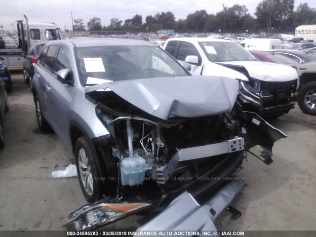 5TDZARFH7GS021554 - 2016 TOYOTA HIGHLANDER LE SILVER photo 1