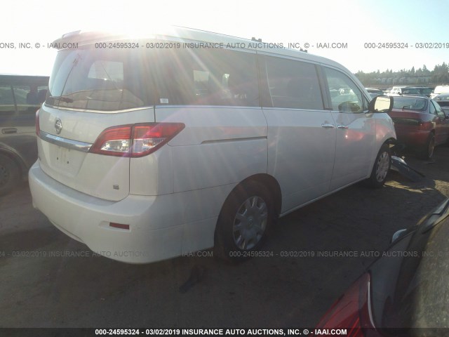 JN8AE2KPXC9031045 - 2012 NISSAN QUEST S/SV/SL/LE WHITE photo 4