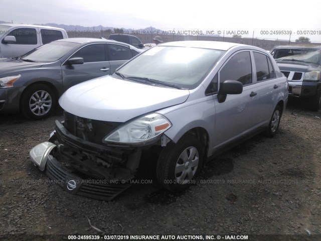 3N1CC1AP3AL382151 - 2010 NISSAN VERSA S/SL SILVER photo 2