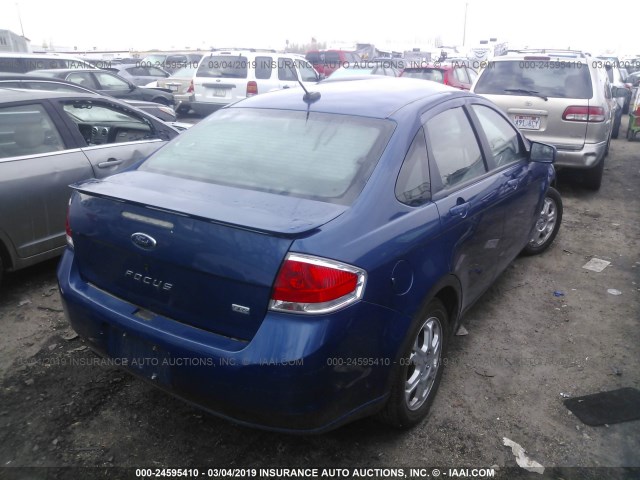 1FAHP36N49W260808 - 2009 FORD FOCUS SES BLUE photo 4