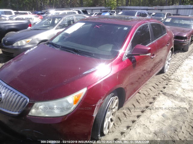 1G4GE5EV5AF317431 - 2010 BUICK LACROSSE CXS RED photo 2