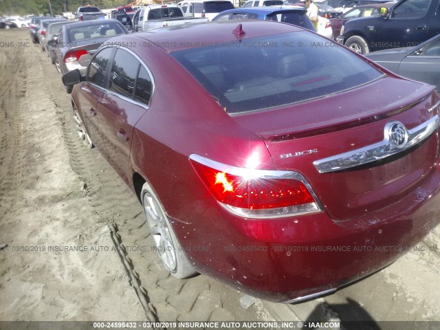 1G4GE5EV5AF317431 - 2010 BUICK LACROSSE CXS RED photo 3