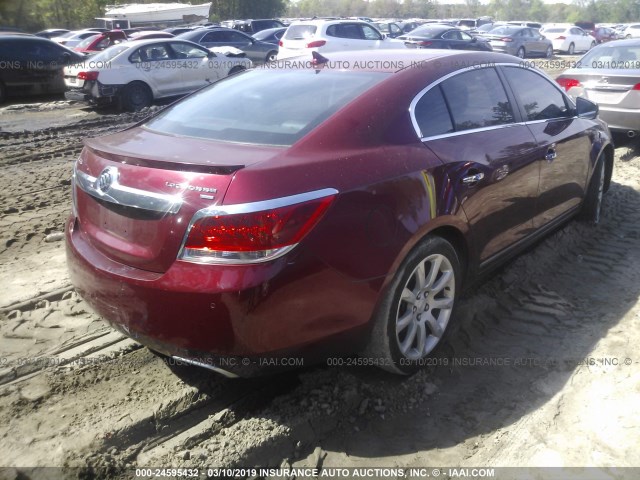 1G4GE5EV5AF317431 - 2010 BUICK LACROSSE CXS RED photo 4